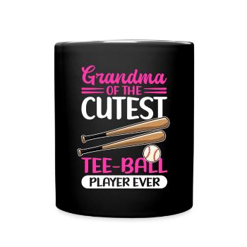 Tee Ball Grandma Tee-Ball T-Ball Teeball Geschenk - Tasse einfarbig - Schwarz - Vorne
