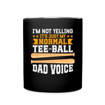 Boule de thé papa boule de thé T-Ball Teeball cadeau - Mug uni - noir - Devant