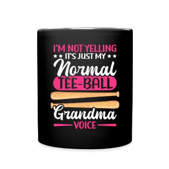 Tee Ball Grandma Tee-Ball Teeball T-Ball Geschenk - Tasse einfarbig - Schwarz - Vorne