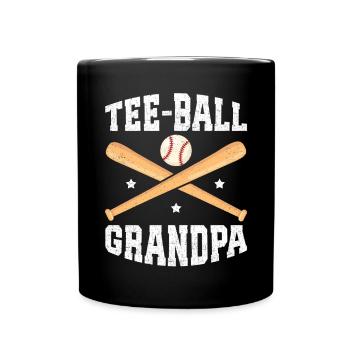 Tee Ball Grandpa Teeball Tee-Ball T-Ball Geschenk - Tasse einfarbig - Schwarz - Vorne
