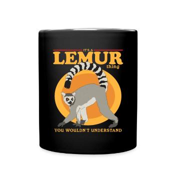Lemur Ring-tailed Lemur Lemur Gift - Full Colour Mug - black - Front