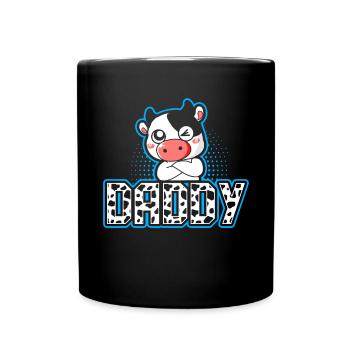 Dad Cowboy Birthday Family Matching Party - Full Colour Mug - black - Front