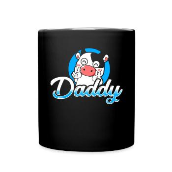 Dad Cowboy Birthday Family Matching Party - Full Colour Mug - black - Front