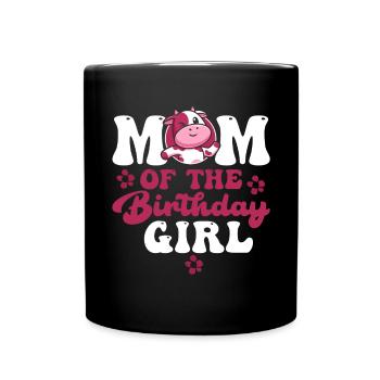 Mother Cowboy Birthday Family Matching Party - Full Colour Mug - black - Front