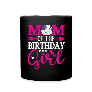 Mutter Cowboy Geburtstag Family Matching Party - Tasse einfarbig - Schwarz - Vorne