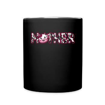 Mère Cowboy anniversaire famille match partie - Mug uni - noir - Devant