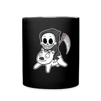Grim Reaper Polar Bear Motif - Full Colour Mug - black - Front