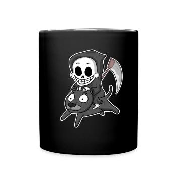Grim Reaper Motif Wildcat - Full Colour Mug - black - Front