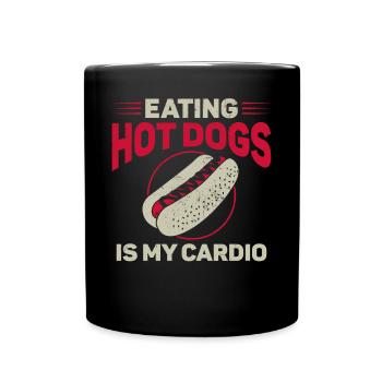hot-dog adulte manger des hot-dogs est - Mug uni - noir - Devant
