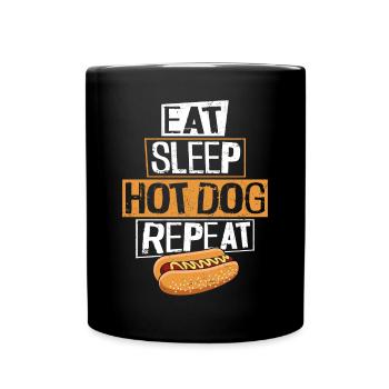 Hot Dog Adult Eat Sleep Hot Dog - Full Colour Mug - black - Front