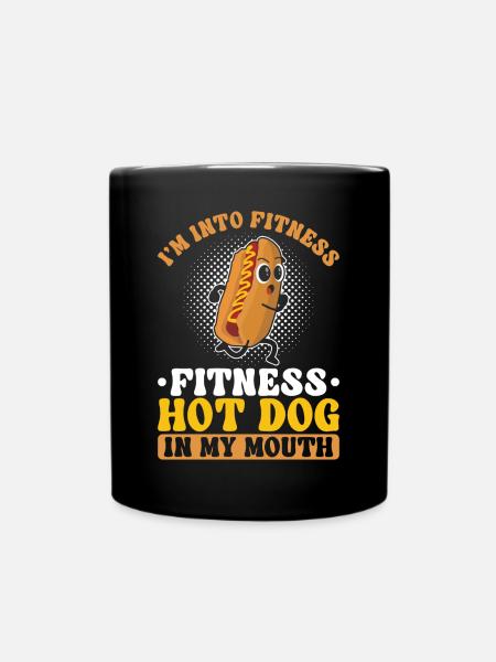 Hot Dog Adult Pun Je Suis Dans La Forme - Mug uni - noir