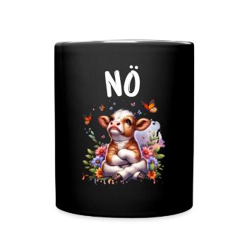 Vache disant non pour les garçons et les filles - Mug uni - noir - Devant