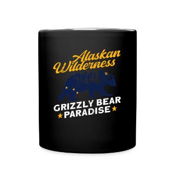 Grizzly Bear Alaska Brown Bear Bear - Full Colour Mug - black - Front