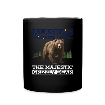 Grizzlybär Alaska Braunbär Bär - Tasse einfarbig - Schwarz - Vorne