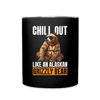 Grizzlybär Alaska Braunbär Bär - Tasse einfarbig - Schwarz - Vorne