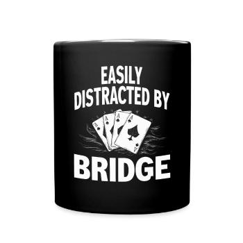 Cadeau pour le jeu de cartes Bridge - Mug uni - noir - Devant