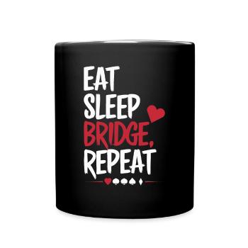 Cadeau pour le jeu de cartes Bridge - Mug uni - noir - Devant