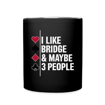 Cadeau pour le jeu de cartes Bridge - Mug uni - noir - Devant