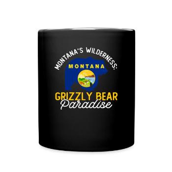 Grizzly Bear Montana Ours brun Ours - Mug uni - noir - Devant