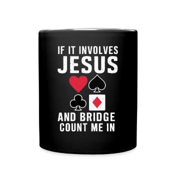 Cadeau pour le jeu de cartes Bridge - Mug uni - noir - Devant
