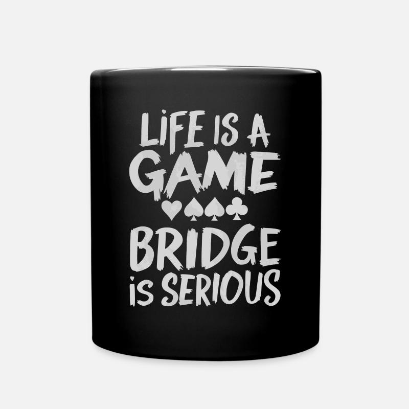 Bridge Kartenspiel Geschenk - Tasse einfarbig - Schwarz
