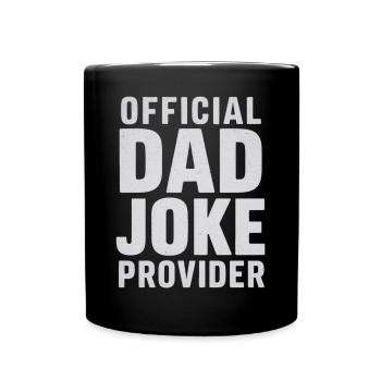 Official Dad Joke Provider - Full Colour Mug - black - Front