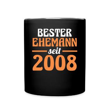 Meilleur mari de la Saint-Valentin depuis 2008 - Mug uni - noir - Devant