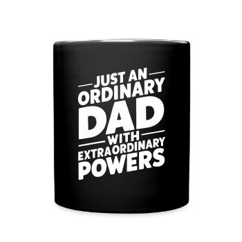 Ordinary dad with extraordinary powers - Full Colour Mug - black - Front