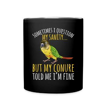 Molina Perruche Perroquet Perruche Oiseau Perruche - Mug uni - noir - Devant