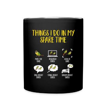 Molina Parakeet Parrot Bird Parakeet - Full Colour Mug - black - Front