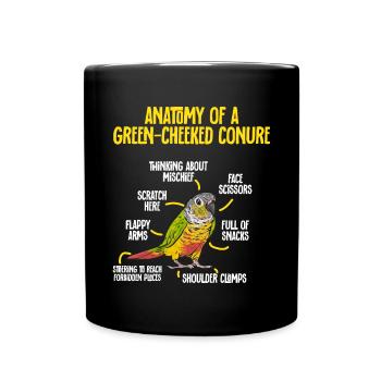 Molina Parakeet Parrot Bird Parakeet - Full Colour Mug - black - Front