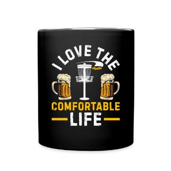 Disc Golf Disc Golfer - J’adore le confort - Mug uni - noir - Devant