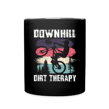 Vélo de montagne de descente Downhill Dirt Therapy - Mug uni - noir - Devant