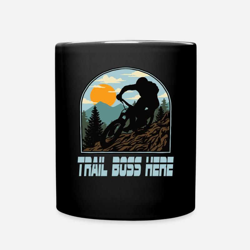 Downhill Mountainbike Mtb Mountainbiker Biking - Tasse einfarbig - Schwarz