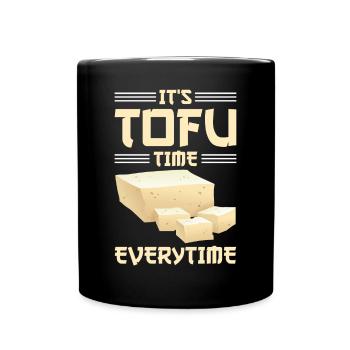 Vegan Vegetarier Design für einen Tofu Fan - Tasse einfarbig - Schwarz - Vorne