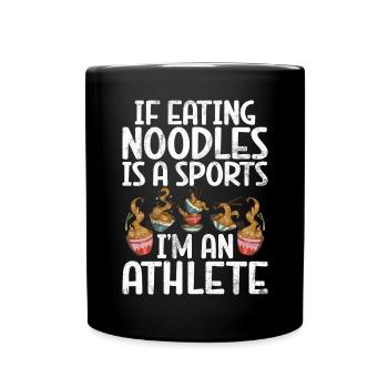 Noodle Lover Gifts - Tasse einfarbig - Schwarz - Vorne