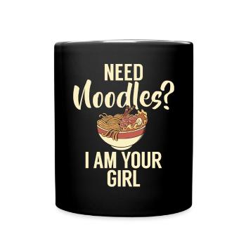 Noodle Lover Gifts - Tasse einfarbig - Schwarz - Vorne