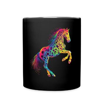 Appaloosa Horse Pop Art - Full Colour Mug - black - Front