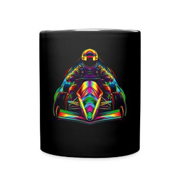 Autocross Car Racing Racer Pop Art - Full Colour Mug - black - Front