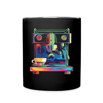 Barista Coffee Maker Pop Art - Full Colour Mug - black - Front