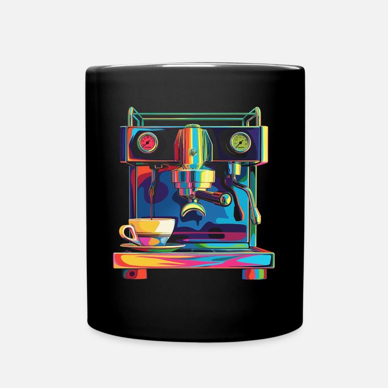 Cafetière Barista Pop Art - Mug uni - noir