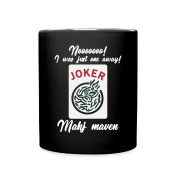 Mahjong Mah Jong Chinesisches Spiel Mah Jongg - Tasse einfarbig - Schwarz - Vorne