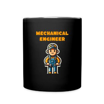 mechanical engineer profession career job - Full Colour Mug - black - Front