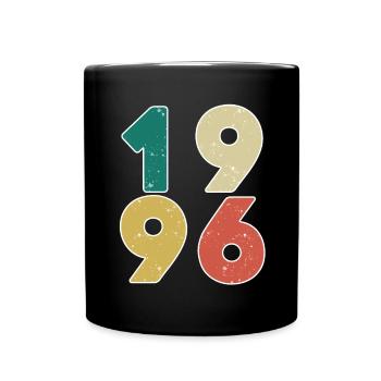1996 - Born 1996 - Built in 1996 - Full Colour Mug - black - Front