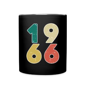 1966 - Jahrgang 1966 - Baujahr 1966 - Tasse einfarbig - Schwarz - Vorne