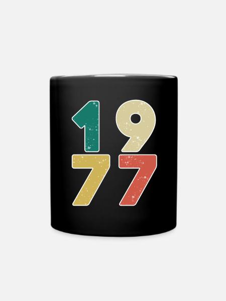 1977 - Born 1977 - Built in 1977 - Full Colour Mug - black