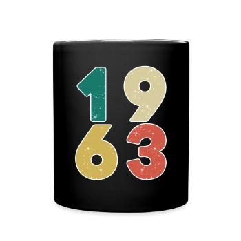1963 - Born 1963 - Built in 1963 - Full Colour Mug - black - Front