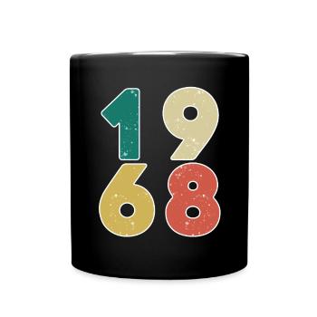 1968 - Born 1968 - Built in 1968 - Full Colour Mug - black - Front