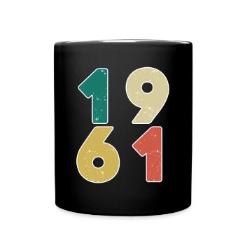 1961 - Born 1961 - Built in 1961 - Full Colour Mug - black - Front