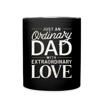 Gewöhnlicher Papa Außergewöhnliche Liebe - Tasse einfarbig - Schwarz - Vorne